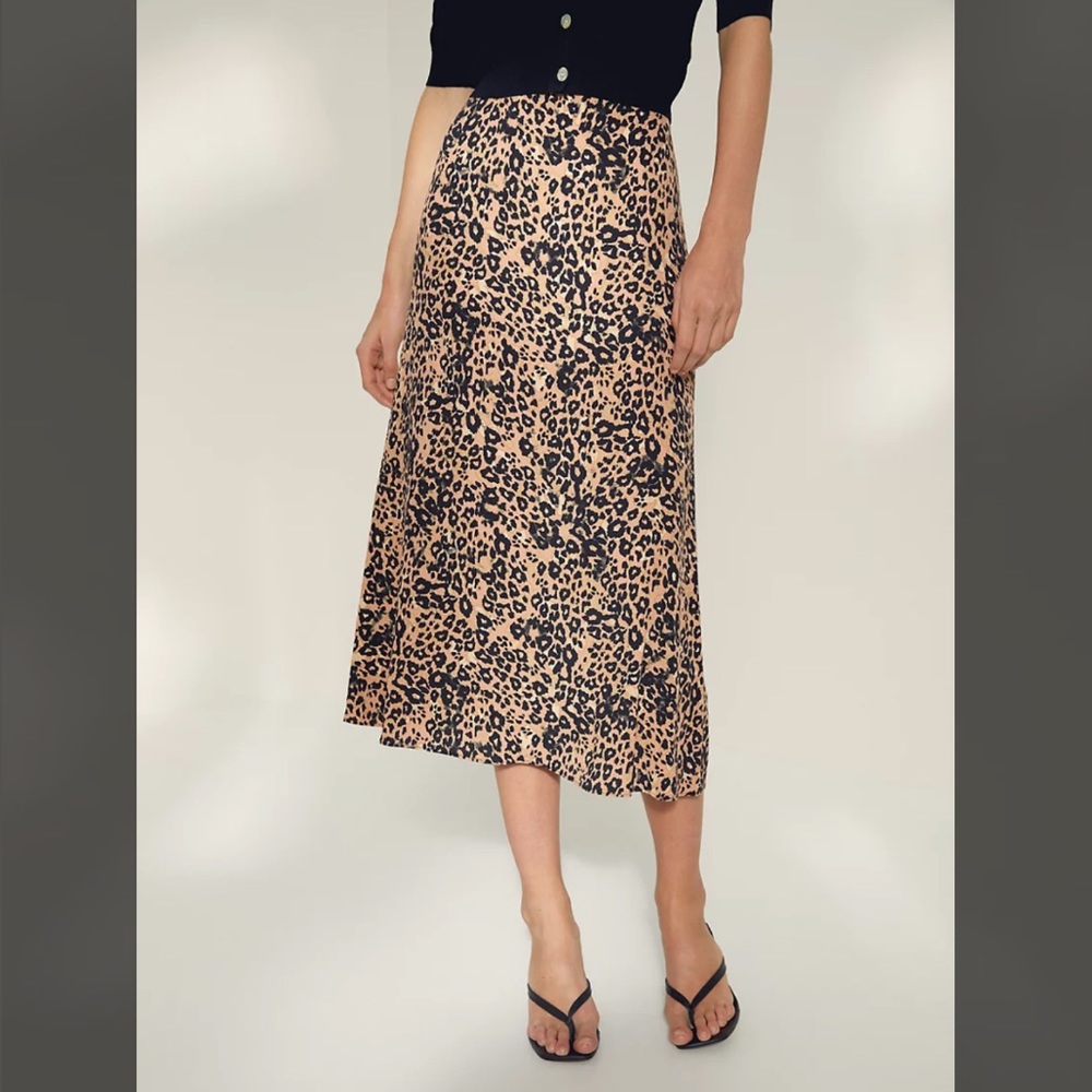 Aritzia Midi Leopard Skirt